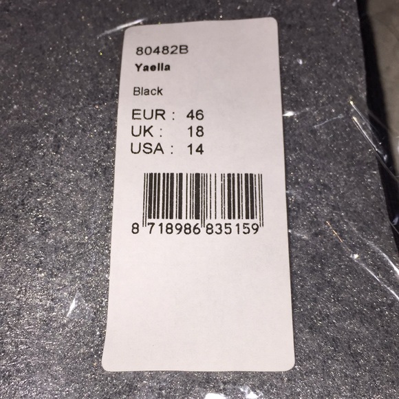 Yest Yaella Ladies Black Long Button Front Cardigan Sweater 80482B Size 14 NWT - Picture 7 of 12